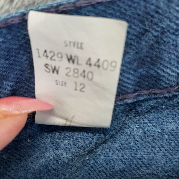 Sasson Hi Waist Mom Pleated Rolled Hemmed Denim Shorts Size 12 Dark Blue - Picture 5 of 10